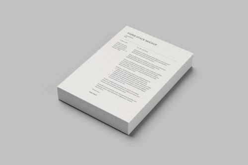 A4 Paper Stack Mockup