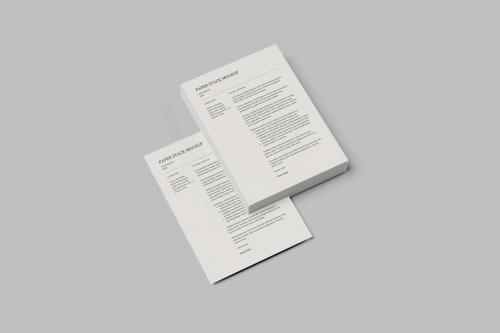 A4 Paper Stack Mockup