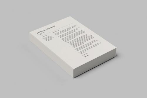 A4 Paper Stack Mockup