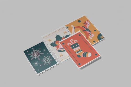 Stamp Postage Mockup