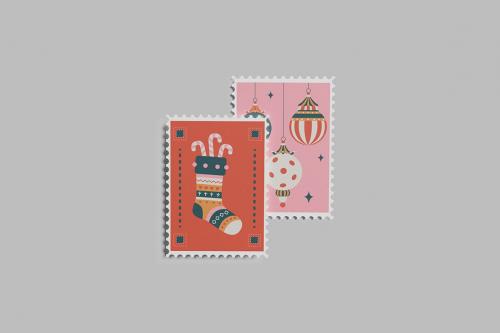 Stamp Postage Mockup