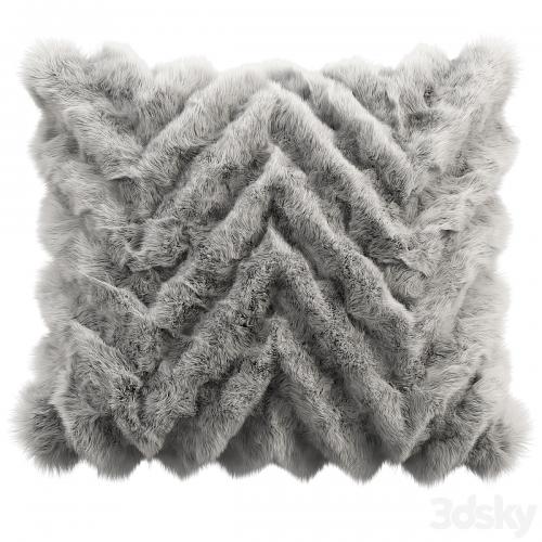 Fur pillow set 4