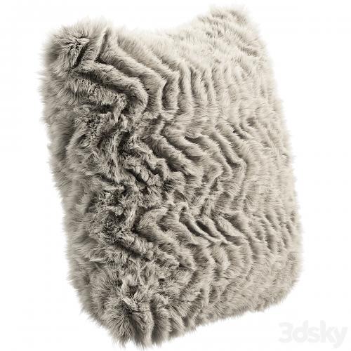 Fur pillow set 4