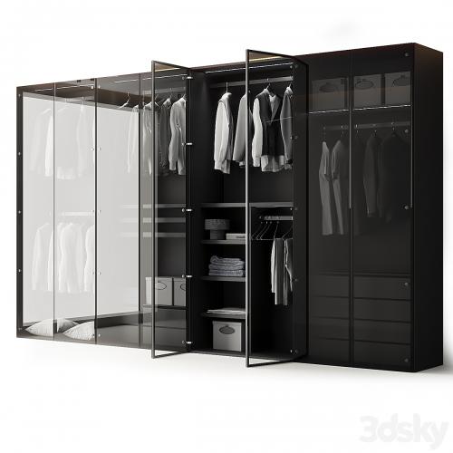 Modern Aluminum Glass Door Wardrobe