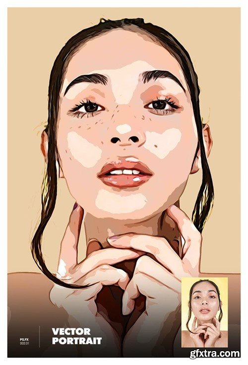 Vector Portrait Photoshop Action TRZDARY