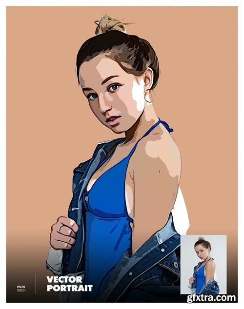 Vector Portrait Photoshop Action TRZDARY