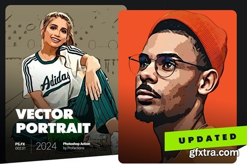 Vector Portrait Photoshop Action TRZDARY