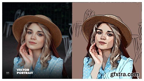 Vector Portrait Photoshop Action TRZDARY