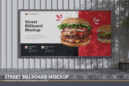 Street Billboard Mockup