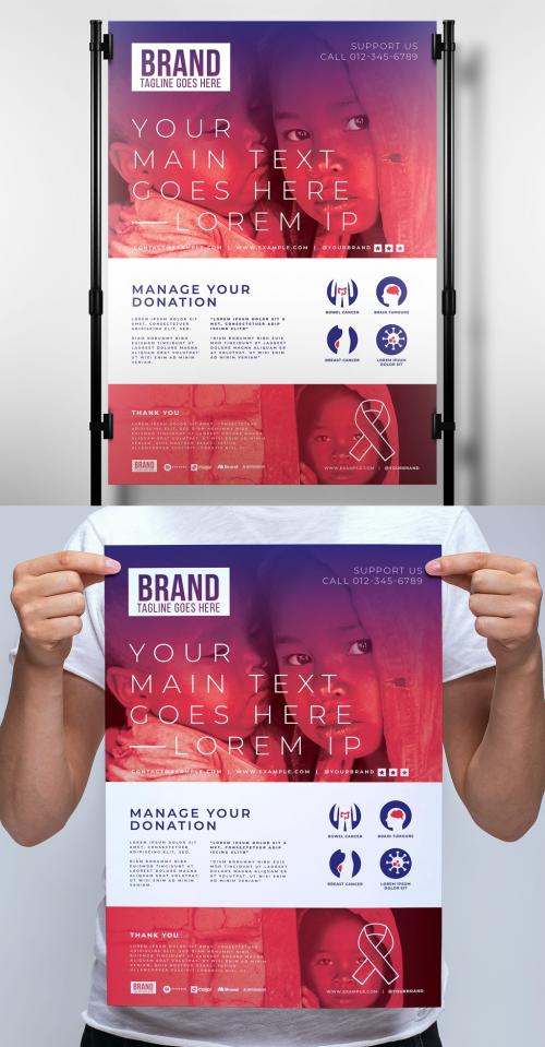 Poster Layout with Purple Gradient - 353672219