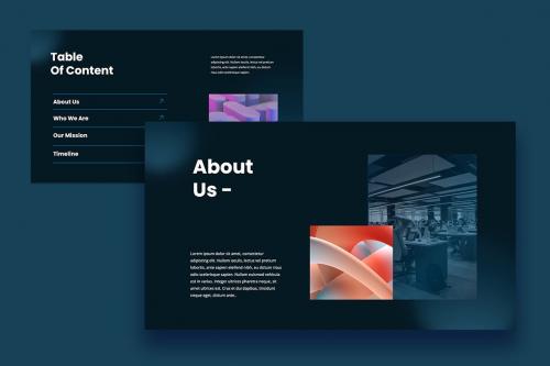 DiAgency Co - Dark Clean Powerpoint