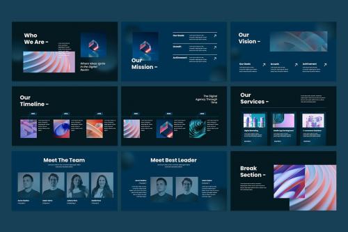 DiAgency Co - Dark Clean Powerpoint