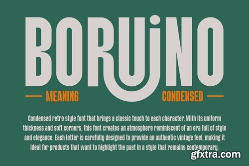 Boruino - Modern Condesed Font RP7476A