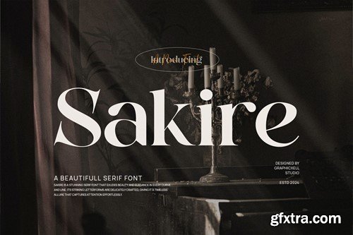 Sakire Elegant Serif Font Typeface MSUGEHN