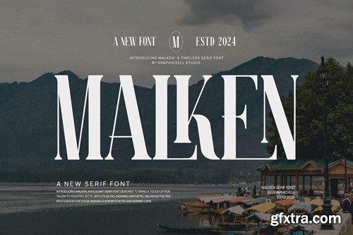 Malken Elegant Ligature Serif Font Typeface NWTDFGT