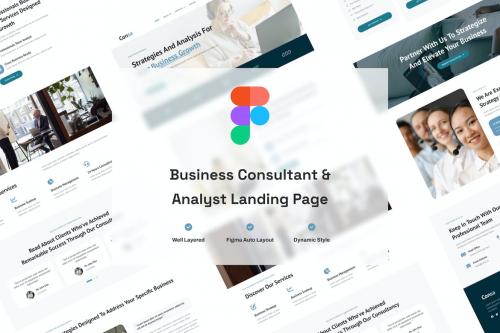 Business Consultant & Analyst Landing Page Figma