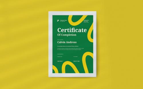 Modern Green Certificate