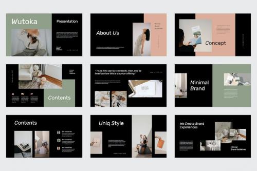 Wutoka - Minimal Brand Guidelines Powerpoint