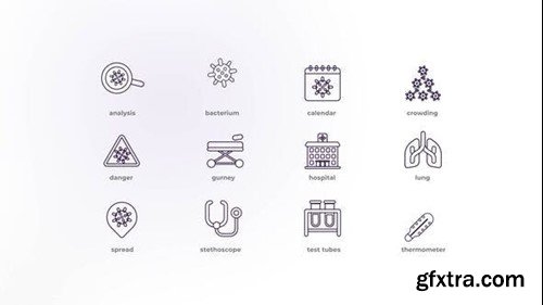 Videohive Coronavirus - Outline Icons 50191945