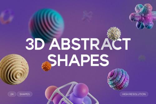 3D Unique Abstract Shape Elements