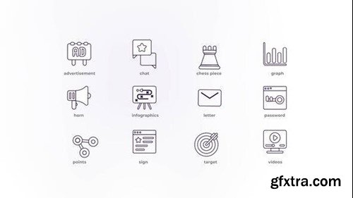 Videohive Marketing - Outline Icons 50192080