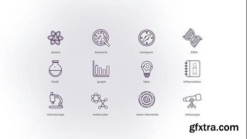 Videohive Science - Outline Icons 50192222