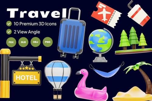 Travel 3D Icon