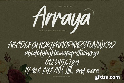 Arraya - This is a Brush Script Font D3RN9ZG