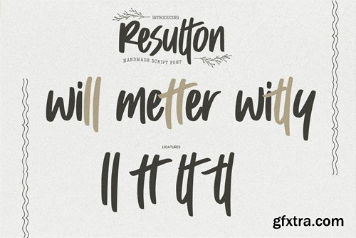 Resulton - Handmade Script Font W9XQW38