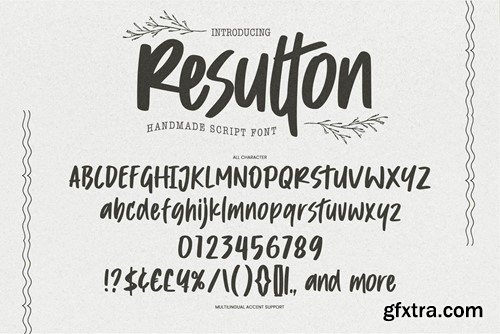 Resulton - Handmade Script Font W9XQW38