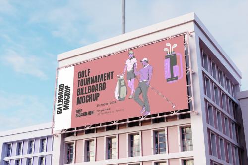 Building Advertisement Billboard Mockup