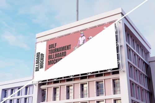 Building Advertisement Billboard Mockup