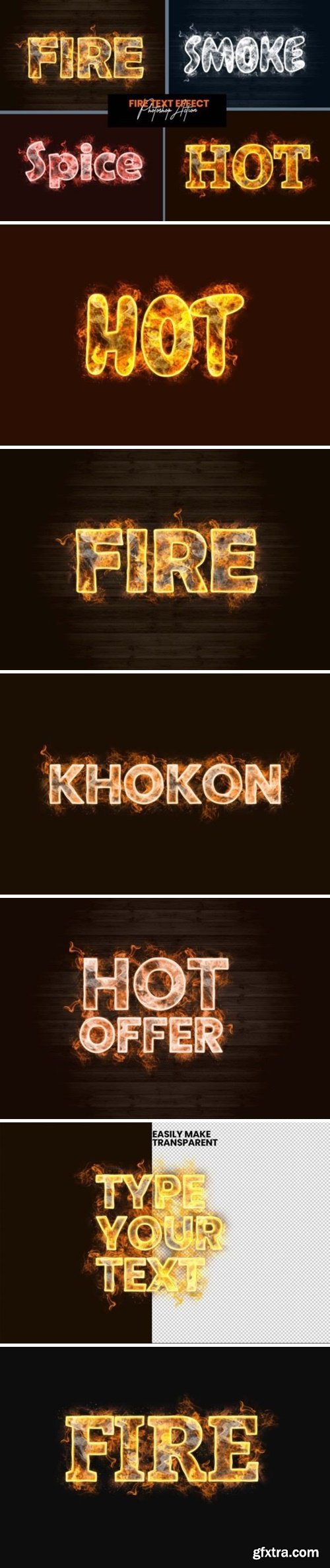 Fire Text Effect Photoshop Action 88204635