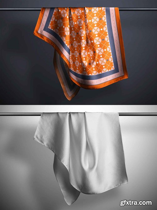 Silk Scarf PSD Mockup Template