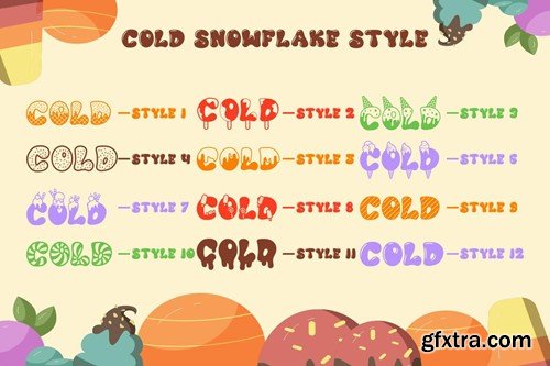 Cold Snowflake - Quirky Ice Cream And Candy Theme XDHV9AV