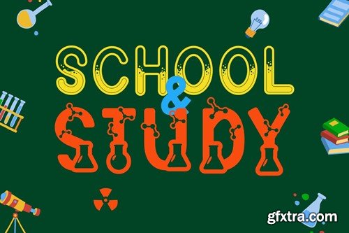 Clever Science – 11 Quirky Education Theme Font LVLX94V