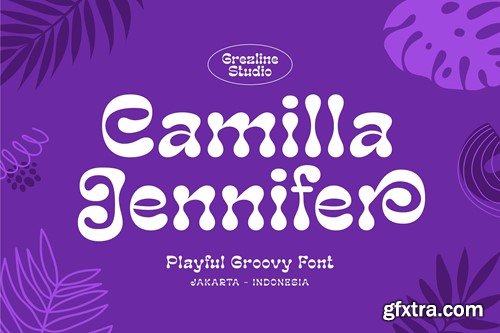 Camilla Jennifer - Playful Groovy Font D7D4KLT