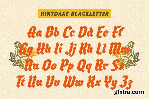 Hintdake - Tattoo Blackletter Font 7CYGDRW