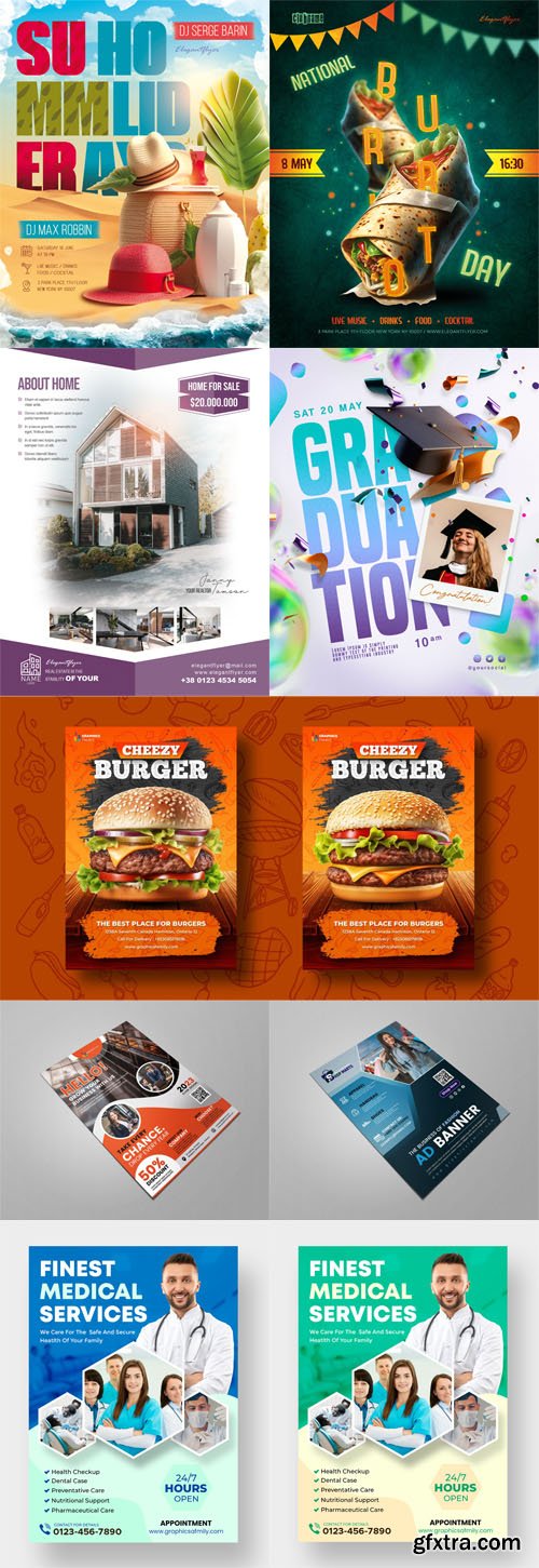 15+ Multipurpose Flyers PSD Templates Collection