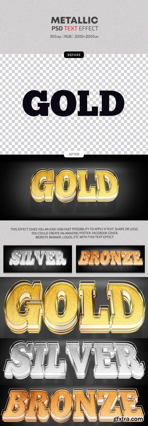 Metallic - Photoshop Text Effects