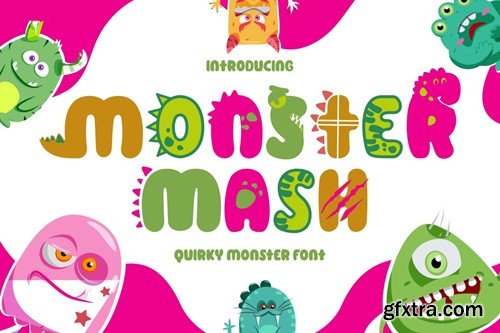 Monster Mash - Quirky Dino & Monster Font Theme 52AJ8GJ