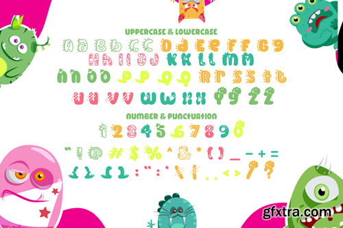 Monster Mash - Quirky Dino & Monster Font Theme 52AJ8GJ