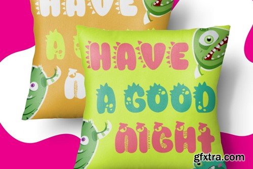 Monster Mash - Quirky Dino & Monster Font Theme 52AJ8GJ