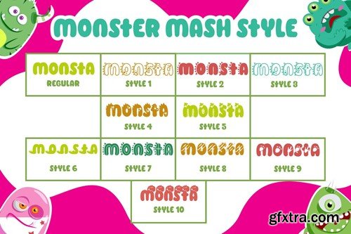 Monster Mash - Quirky Dino & Monster Font Theme 52AJ8GJ