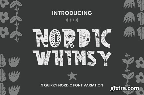 Nordic Whimsy – 9 Quirky Nordic Font Theme 7ADU9AA