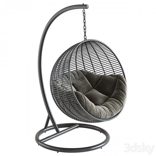 Fotel wiszący Cocoon De Luxe, czarny