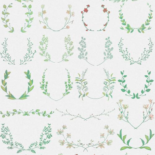 Greenery Collection: 167 Elements