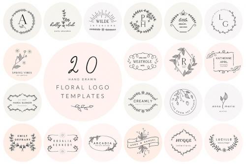 200+ Floral Elements~EPS,SVG,PSD,PNG