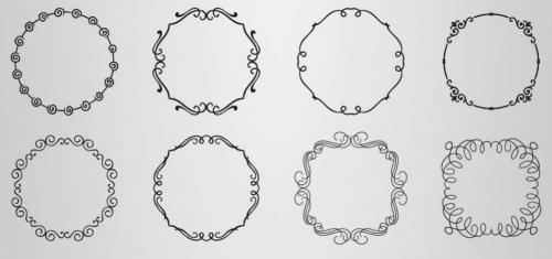 Hand Sketched Vintage Decorative Design Elements.