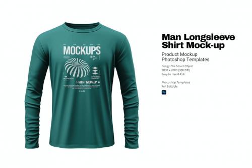 Man Longsleeve Shirt Mock-up